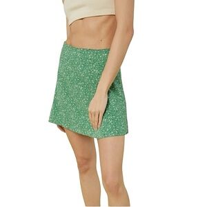 Oak + Fort Green Tiny Floral Flowy Mini Slip Skirt Size 8
